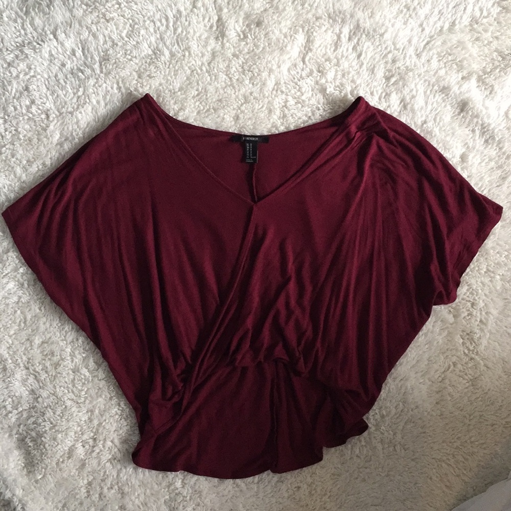 Forever 21 Maroon Crop Top
